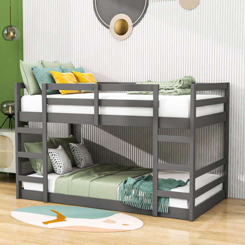 Harriet Bee Dragulina Kids Twin Over Twin Bunk Bed | Wayfair