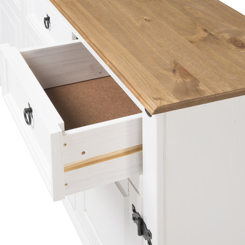 Corona 65.91'' Sideboard,  White Wash, 29.88" H x 49.25" W x 15.75" D