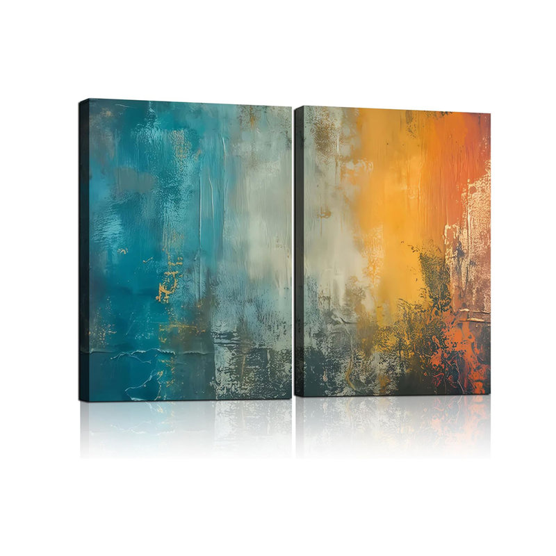 2 Piece Wrapped Canvas Wall Art, 60cm H x 40cm W