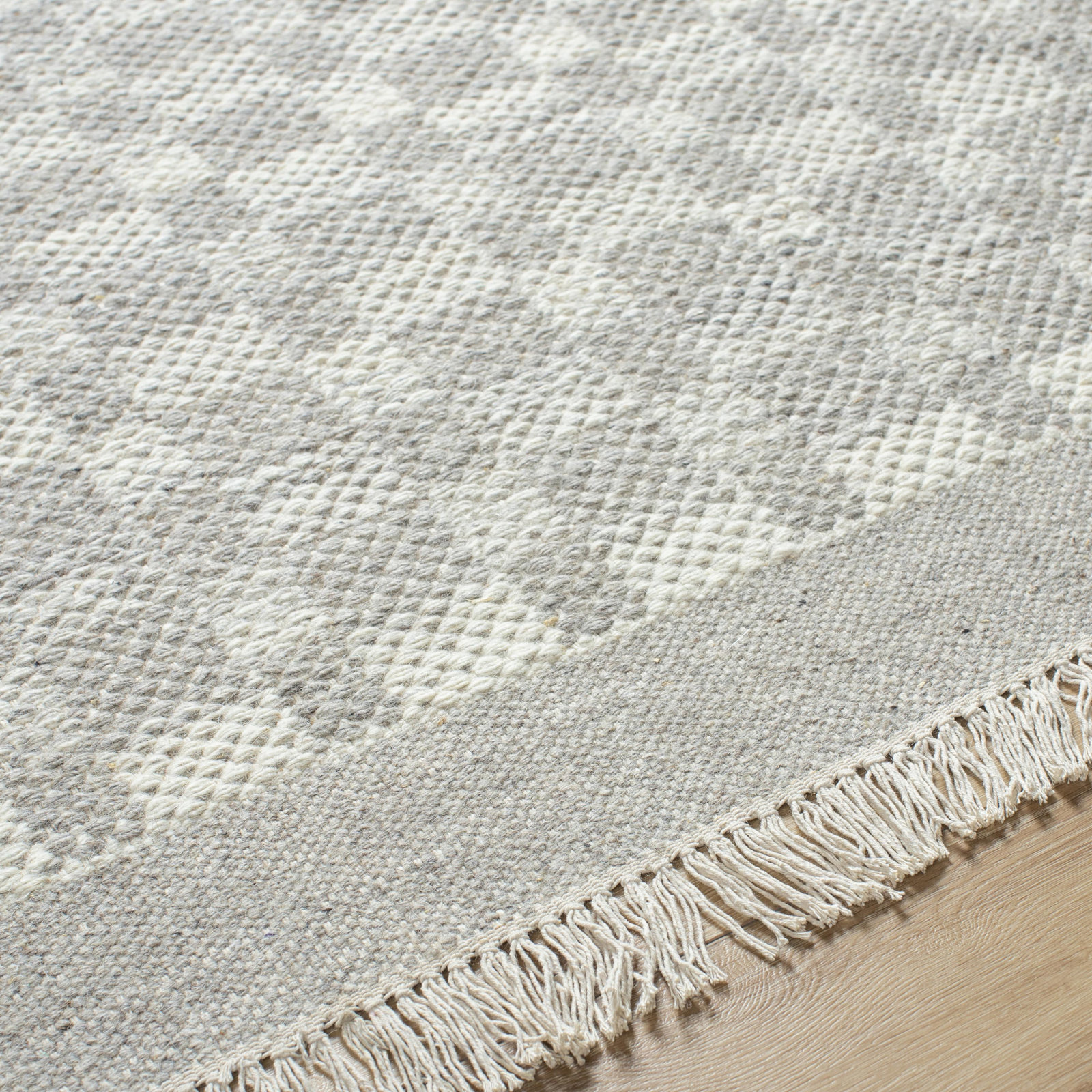 Lavande Plaid Wool Area Rug, Runner 2'6" x 8'