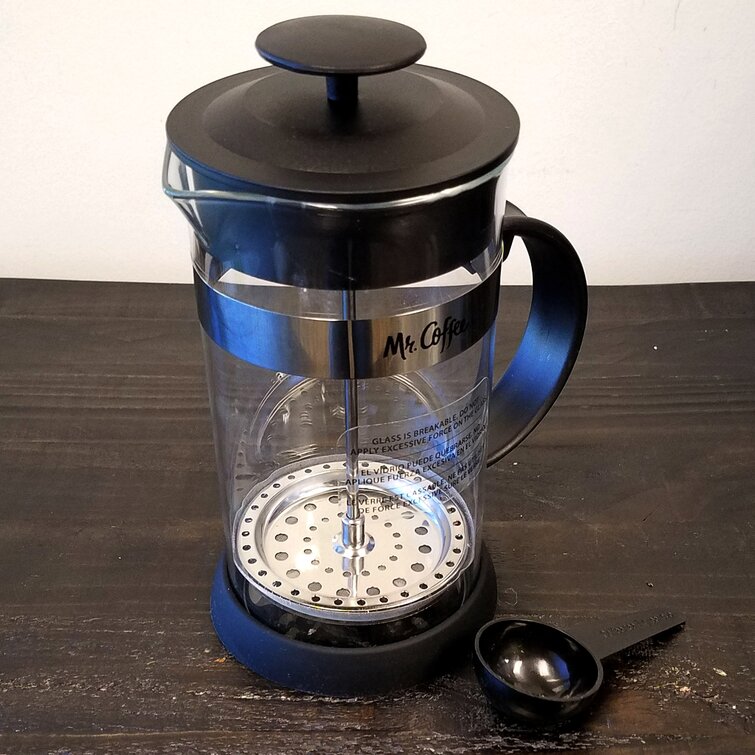Gibson 4-Cup Mr Coffee Polka Dot Brew French Press Coffee Maker with Scoop  & Reviews