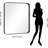 Black Bathroom Mirror, 40"X48" Rectangular Mirror With Deep Metal Frame, Rounded Corner, Tempered Glass, Large Mirror For Wall, Over 2 Sinks, Installed Vertically/Horizontally, Crystal-Clear-1015141036