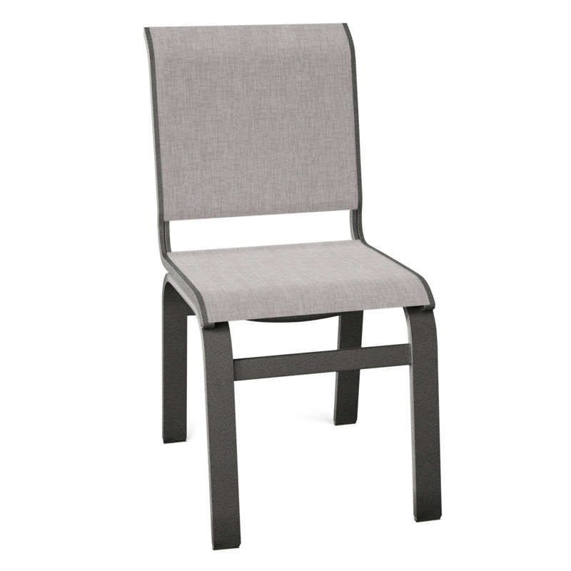 Chaise d'appoint de salle à manger Hiraku, Graphite texturé, Oursin