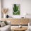 Minimalist Tropical Leaf Botanical Artwork, Modern Green Plant Wall Decor Pictures, Framed Canvas Giclee Print Wall Art