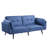Nafisa Adjustable Fabric Sofa & Ottoman, Convertible Design With Pocket Coil Comfort And Spacious Storage