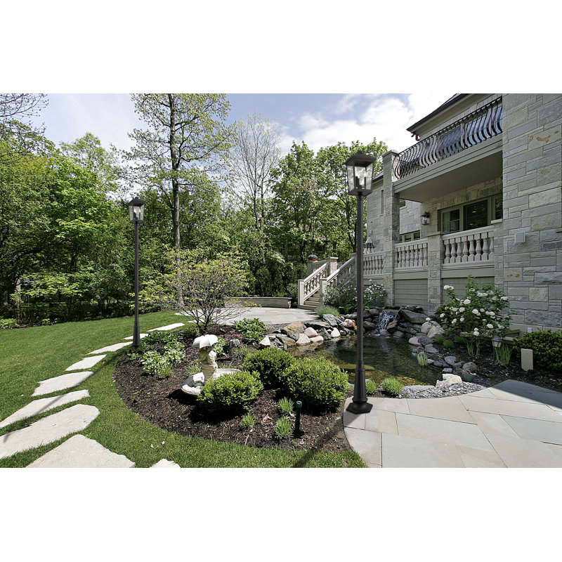 Bourke Lamp Post (Full), 85.5" H x 12" W x 12" D, Black