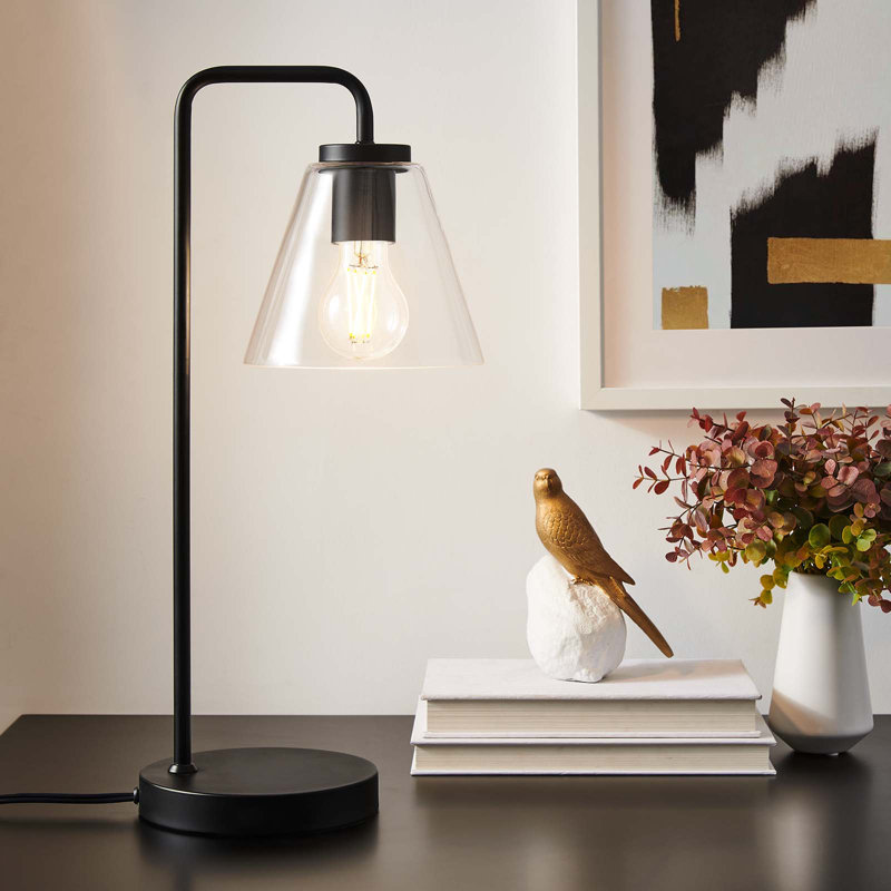 Modway Element Glass Table Lamp, Black