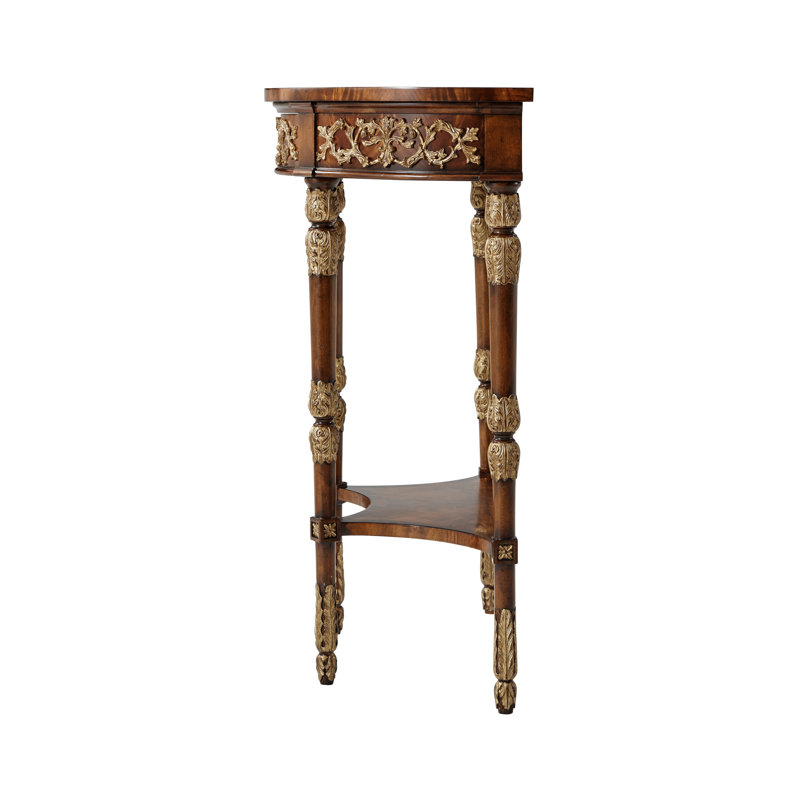 Beauty Of Leaves 30'' W Solid Wood Console Table