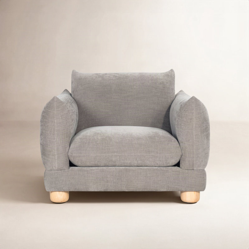 Fauteuil Chelse, Chenille brun foncé