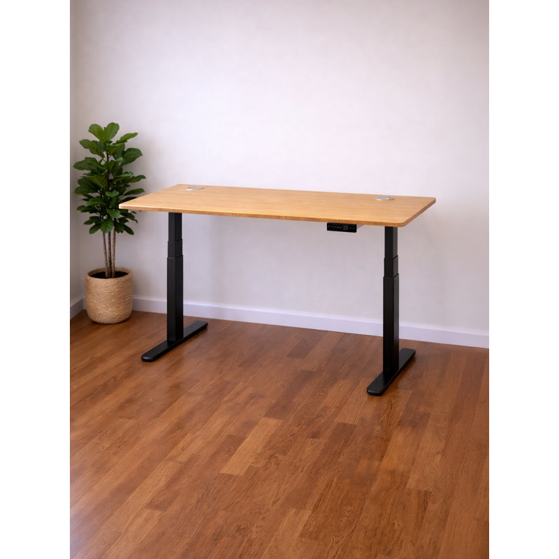 Bureau debout en bambou Caravel, Noir