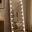Miroir de plancher à DEL avec contrôle tactile Samie, métal blanc 32 x 71 Samie-130973187