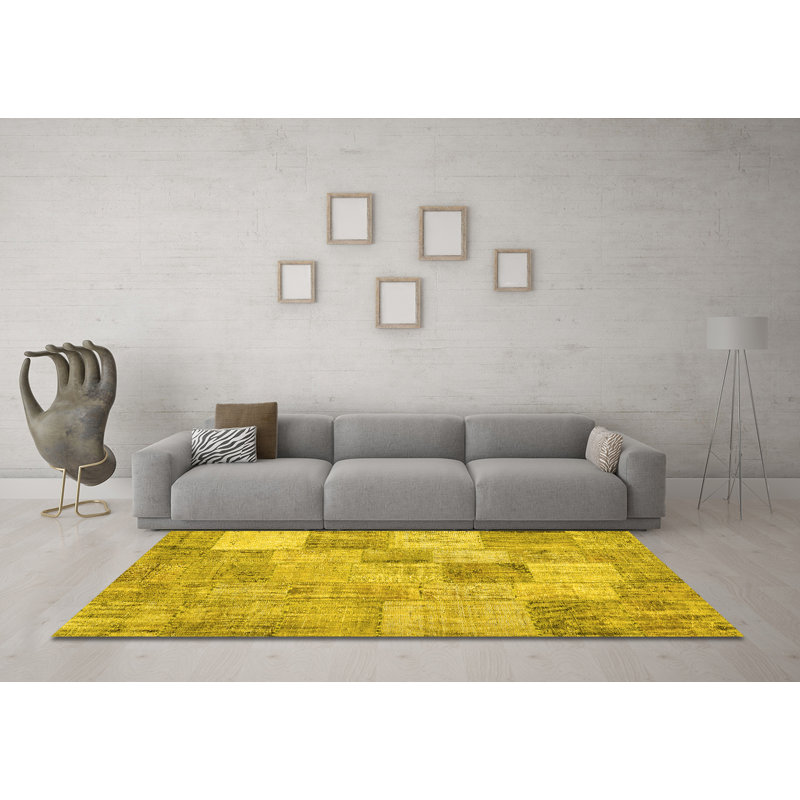 Ellee Performance Geometric Indoor Rug, Square 4'