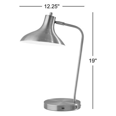 Lassell 19" Desk Lamp with Outlet