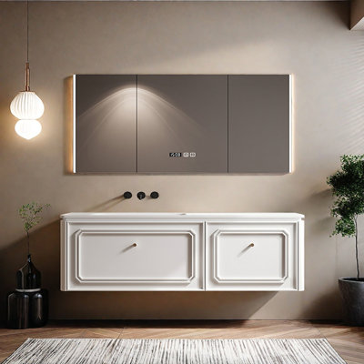 French light luxury retro bathroom cabinet