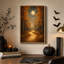 «Autumn Forest Path And Gazebo Under Full Moon Halloween», art mural sur toile-378167678