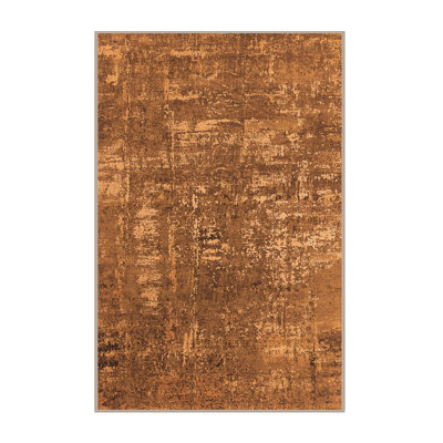 Tapis orange moderne Mid-Century 2490