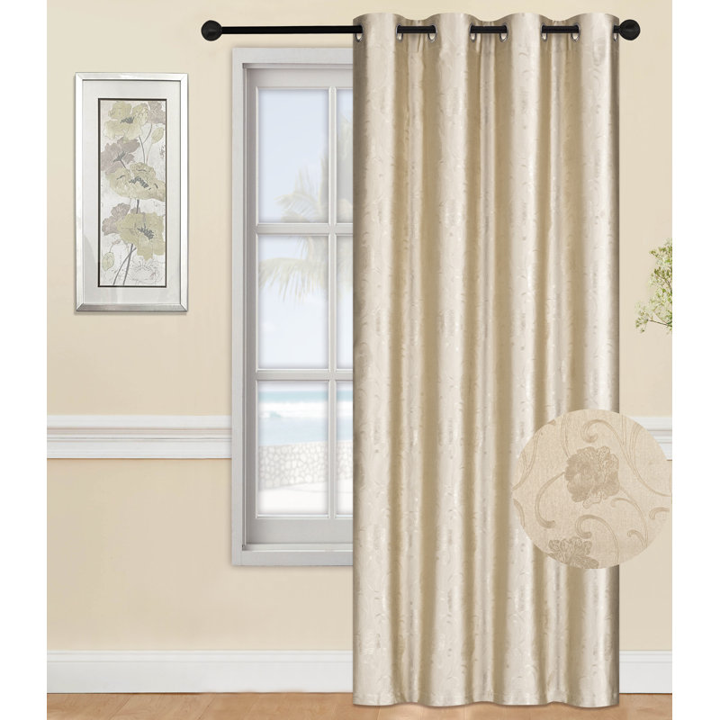Rideau en polyester Dickison, L 54 po x L 95 po, Or