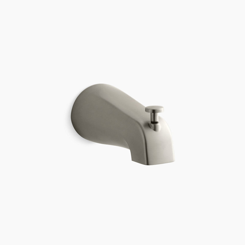 Bec de baignoire à déviation de 4 7/8 po avec connexion NPT Devonshire, Nickel poli vibrant