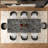 9-Piece Dining Set With 110.24'' Extendable Sintered Stone Table Top, 8 Upholstered Faux Leather Dining Chairs & Metal Base