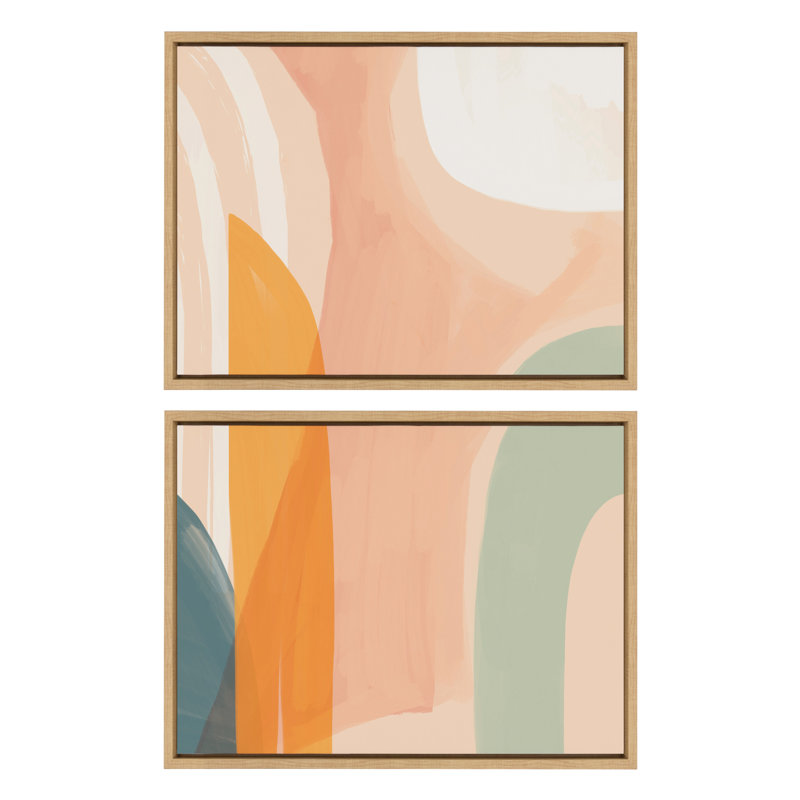 «Sunrise Over Marrakesh 1 and 2» par Kate Aurelia Holloway, ensemble d'art mural sur toile encadrée