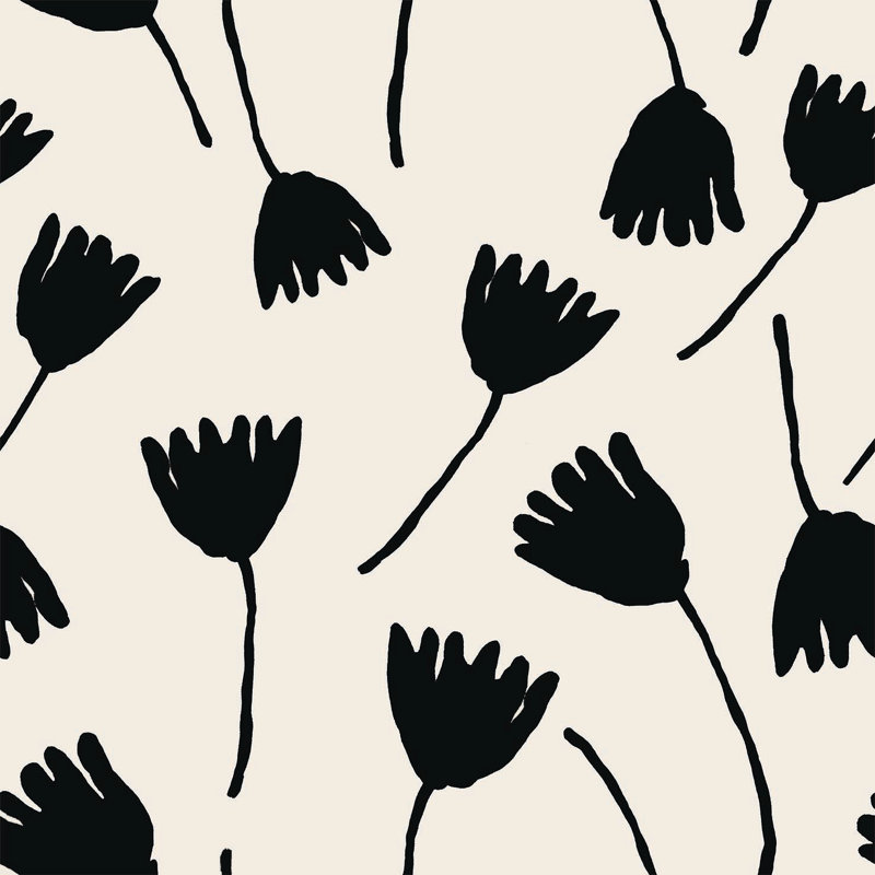Rouleau de papier peint Susan Hable, Brun clair / noir