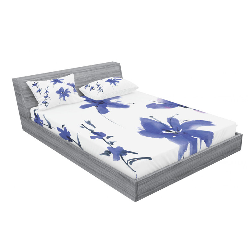 Microfiber Sheet Set, Queen Sheet Set with Fitted Sheet