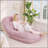 Human Dog Bed,Lazy Sofa,5-Position Adjustable Convertible,Floor Gaming Chair,bedroom, living room,Suitable for gaming, meditation,relaxation,Plush Fabric,Pink-311443196