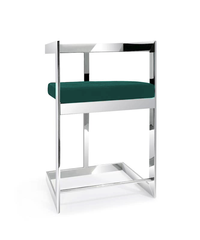 Tabouret Adalinna, Vert