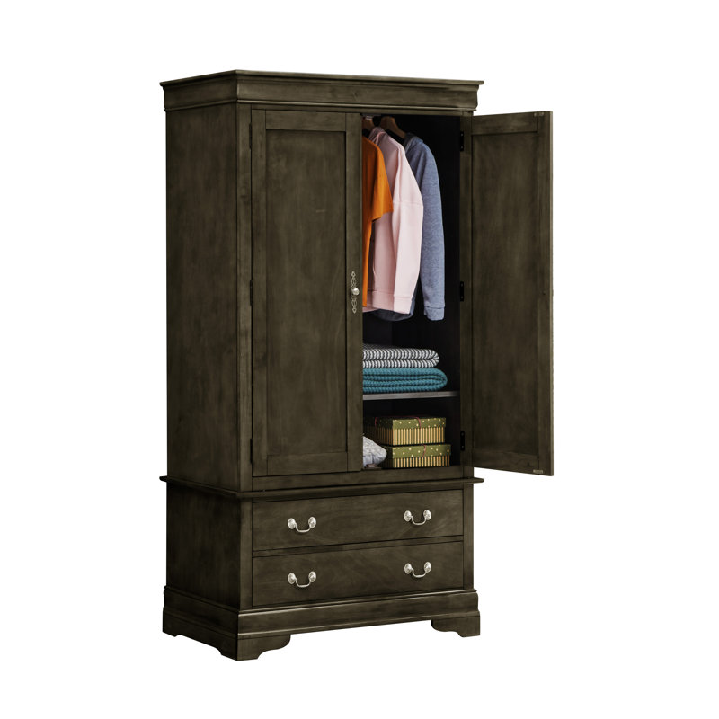 Armoire Glory Furniture Louis Phillipe G3105-A, Gris