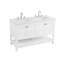 54 inch Double Bathroom Vanity in White-814282245