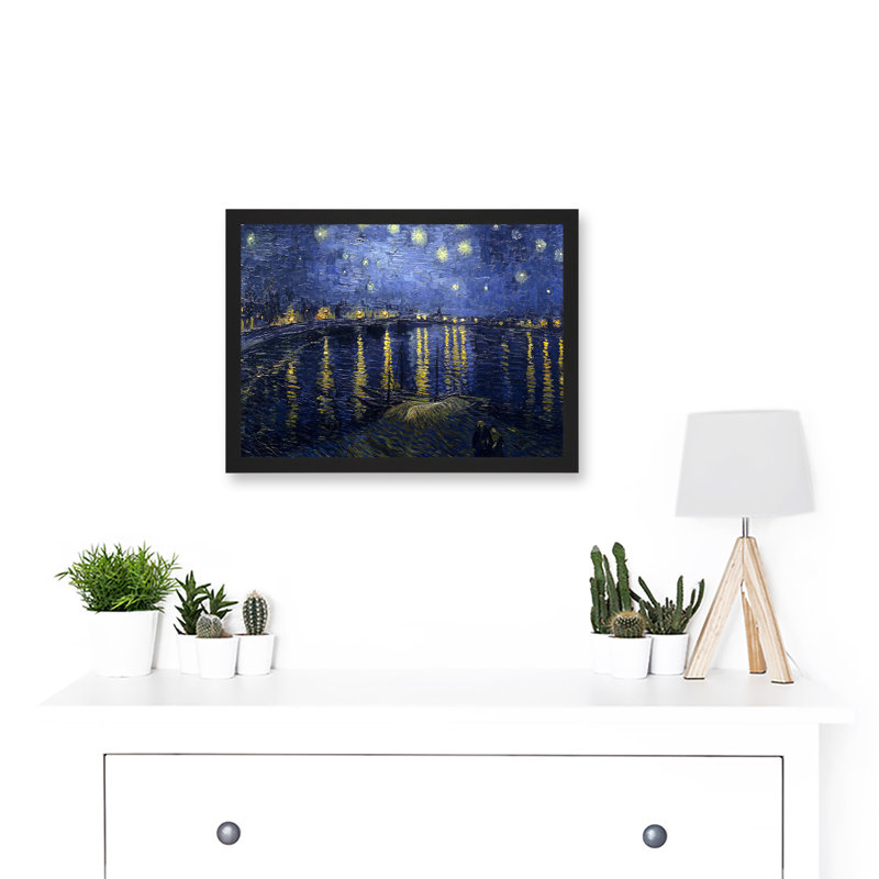 Starry Night Over Rhone by Vincent Van Gogh - Single Picture Frame Painting