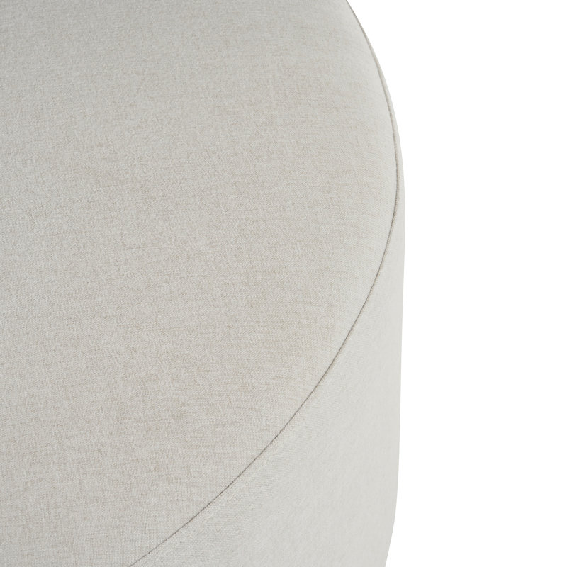 Tissu moderne moderne minimaliste blanc avec pieds en bois d'hévéa, polyvalent pour la décoration de la maison, repose-pieds confortable, fonction en bois simple et relaxant