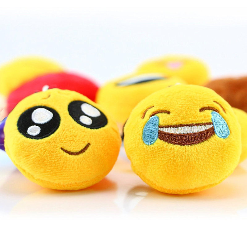 Emoticon Party Favours: Mini Plush Emoticon Keychains