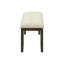 Banc, 44 po rectangulaire, salle à manger, vestibule, cuisine, couloir, rembourré, bois, tissu, bois massif, transitionnel