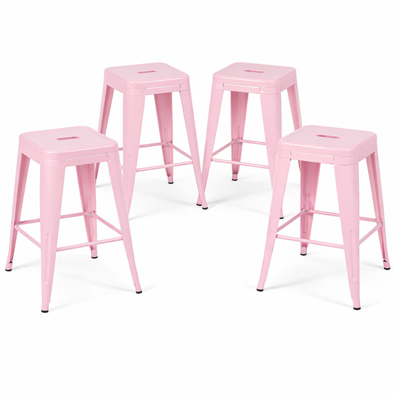24 Inch Counter Height Stool(Only Dining Chairs), Rose, Tabouret de comptoir (siège d'une hauteur de 24 p