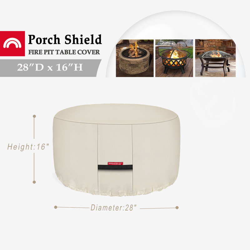 Couvercle de foyer d'extérieur Porch Shield Shield - 600D imperméable, résistant à la décoloration