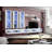 Flye 126" Modern Floating Wall Mounted Entertainment Center with 16-Color LED Lighting, High Gloss Finish-1784491916