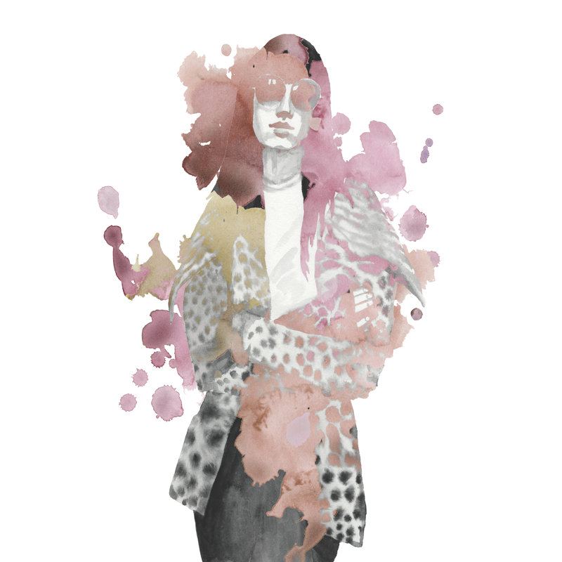 Fashion Illustration I by Naomi McCavitt - Wrapped Canvas Art Prints, 46cm H x 30cm W