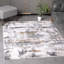 Tapis bleu / beige / ocre Darin-834091767