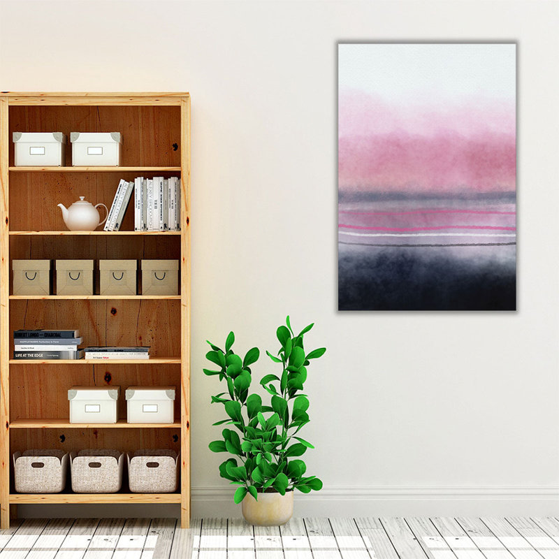 Rose abstrait - reproduction d'art sur toile, H 60 po x l 40 po