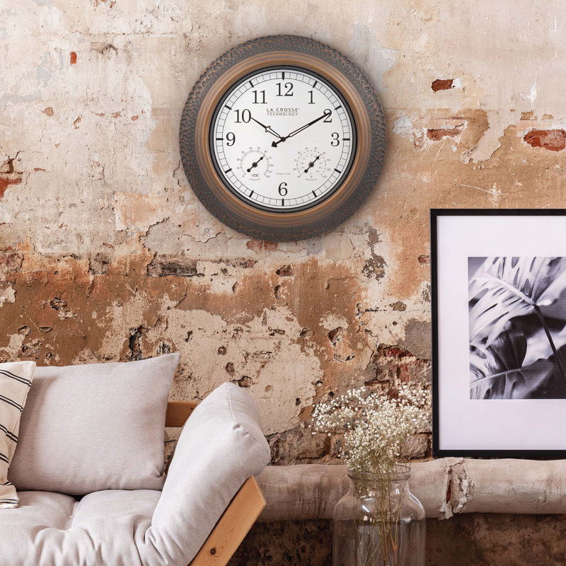 21"  Atomic Metal Wall Clock