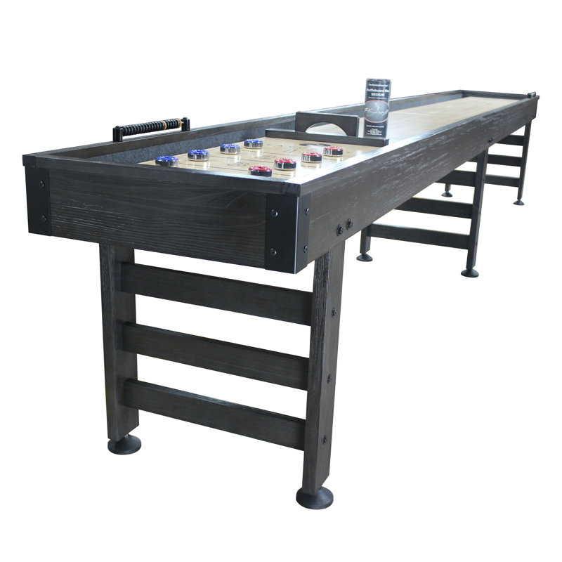 Saybrook Shuffleboard Table, 12', Weathered Midnight Charcoal Gray