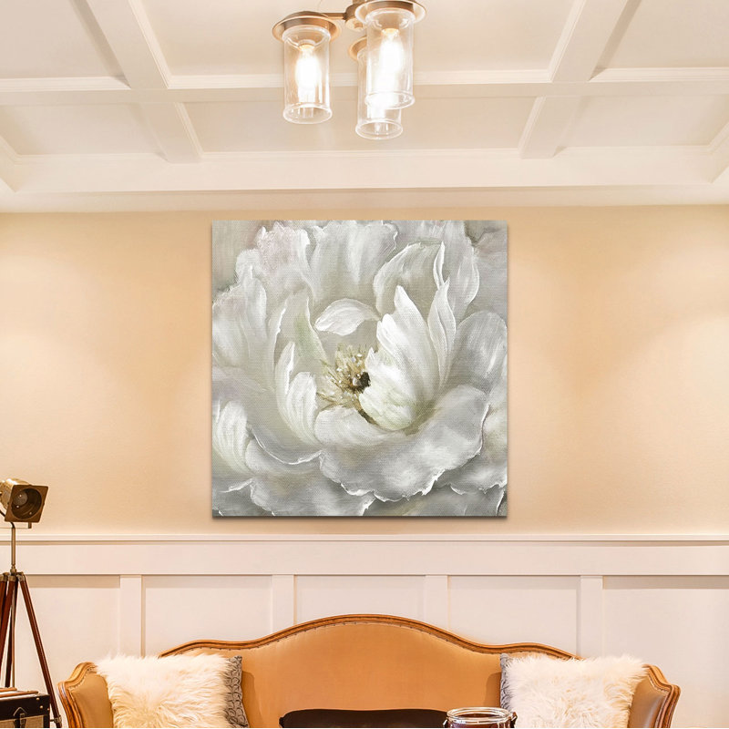 Tableau « Pivoine parfaite », H 32 po x l 32 po x P 1,5 po, Toile tendue