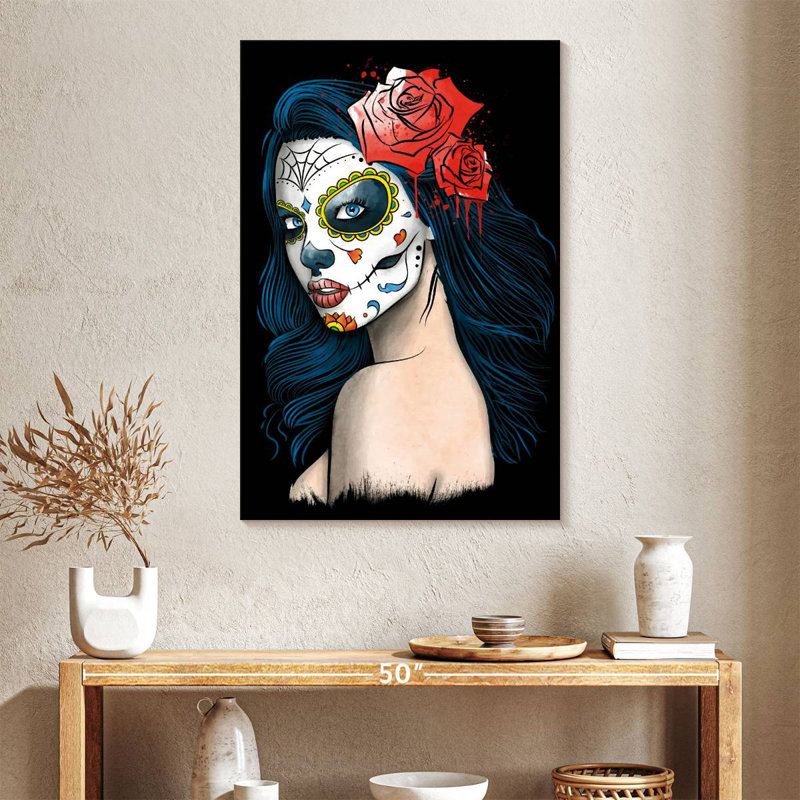 Leisha La Calavera Catrina, 39" H x 26" W