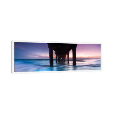 Manhattan Beach Pastels by Sean Davey - Panoramic Print on Canvas