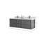 Meuble-lavabo double flottant 60 po avec dessus Roswell-101466551