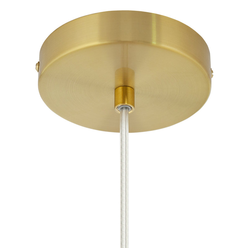 14.5"W Giolanda Round Glam Pendant Light With Brushed Gold Canopy - Mercer41