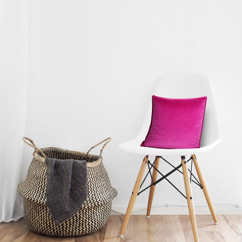 Velvet Pillow Cover, Hot Pink, Square 22"