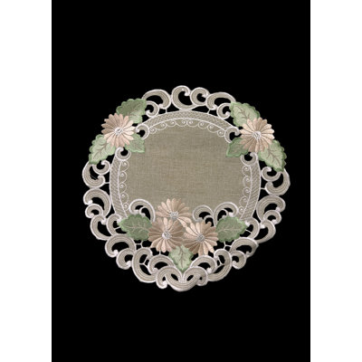 Carnol Polyester Embroidered Round Placemat