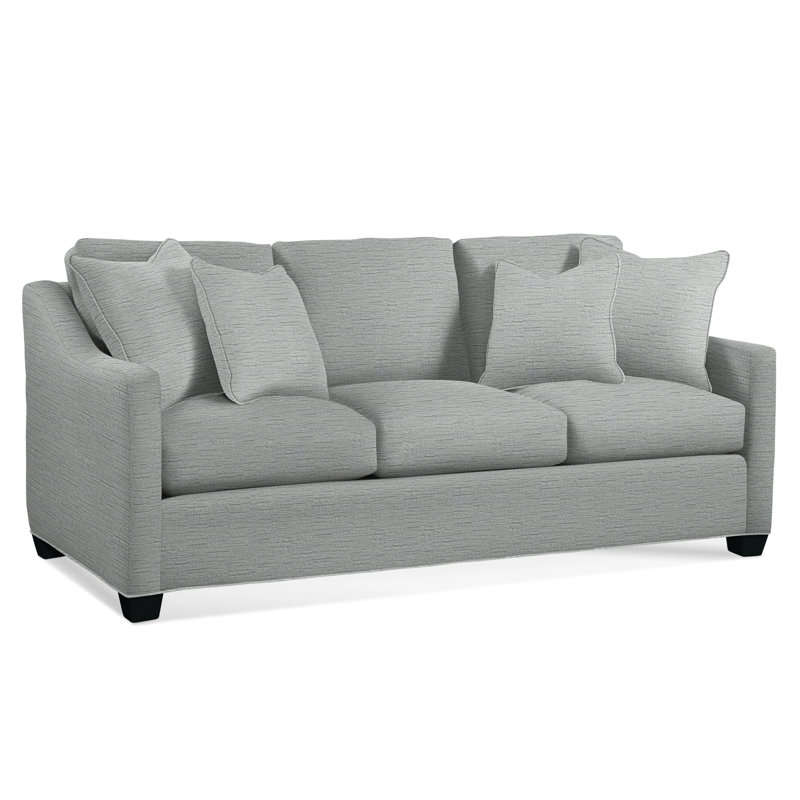 Oliver Sofa, Black Finish, Ivory Crypton Performance; 0886-91